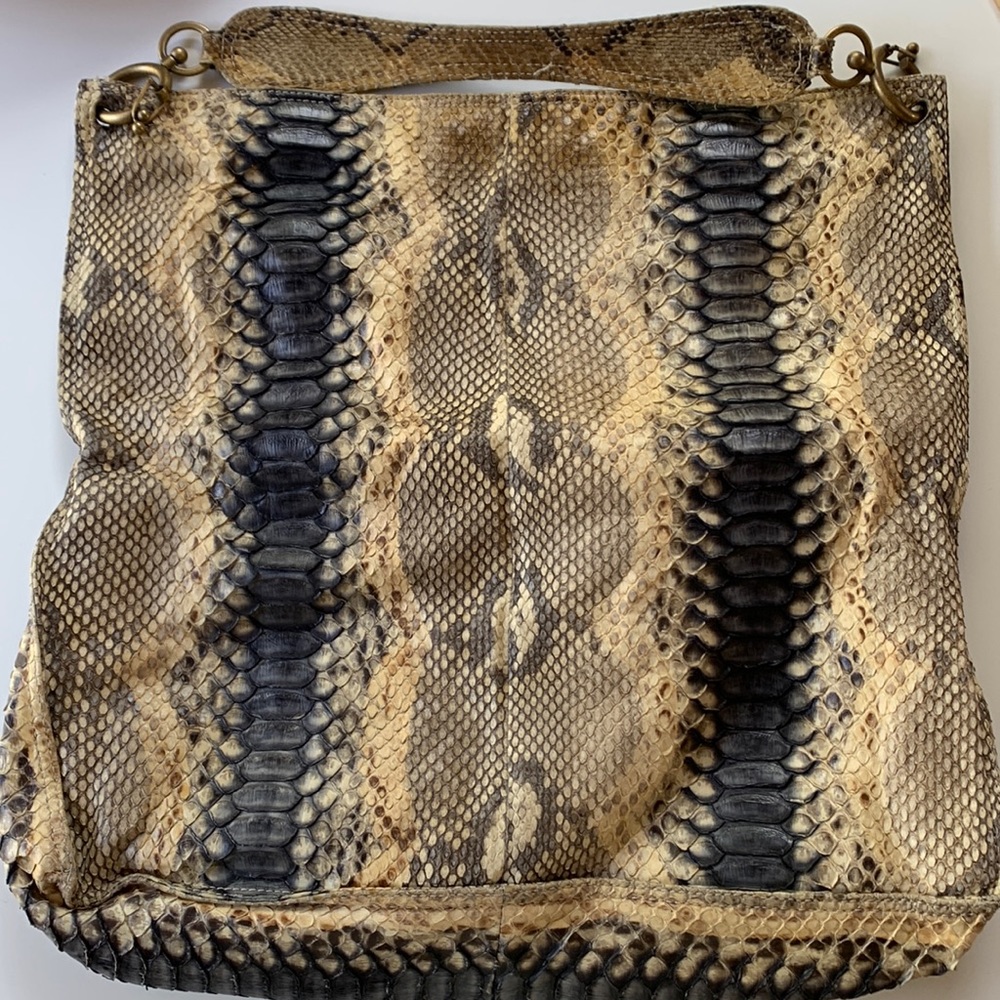 Pollini Italian Snakeskin Tote